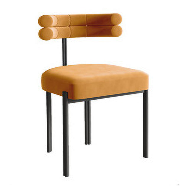 Les chaises en métal de style de Glam placent les chaises latérales arrière ouvertes de cuisine de salle à manger