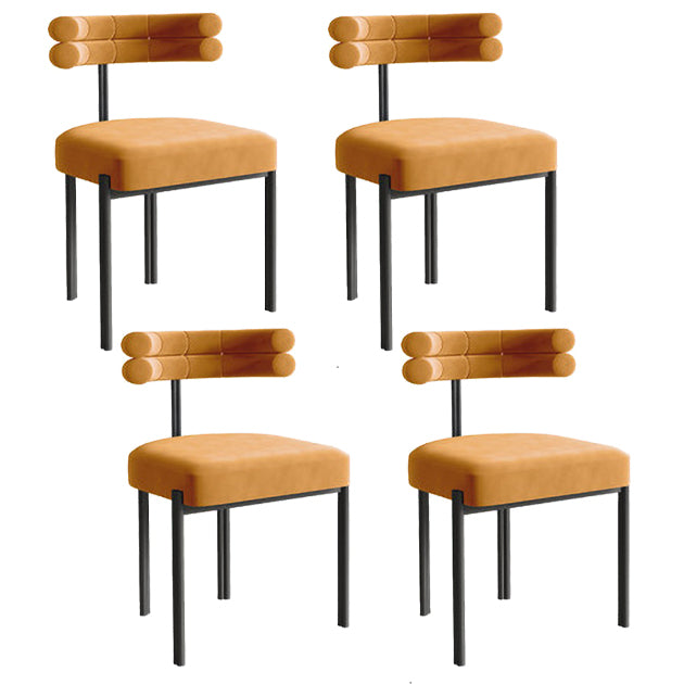 Les chaises en métal de style de Glam placent les chaises latérales arrière ouvertes de cuisine de salle à manger