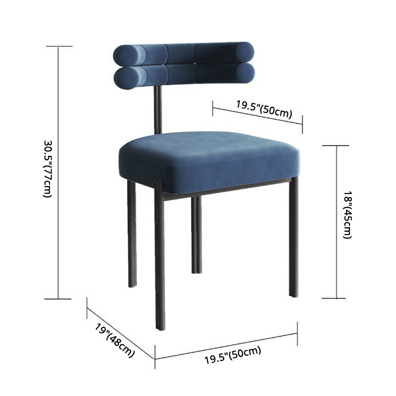 Les chaises en métal de style de Glam placent les chaises latérales arrière ouvertes de cuisine de salle à manger