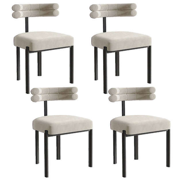 Les chaises en métal de style de Glam placent les chaises latérales arrière ouvertes de cuisine de salle à manger