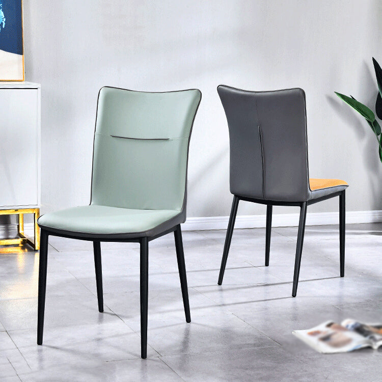 Chaise d'appoint scandinave pour la maison, chaise d'intérieur à dossier solide en métal, pour salle à manger