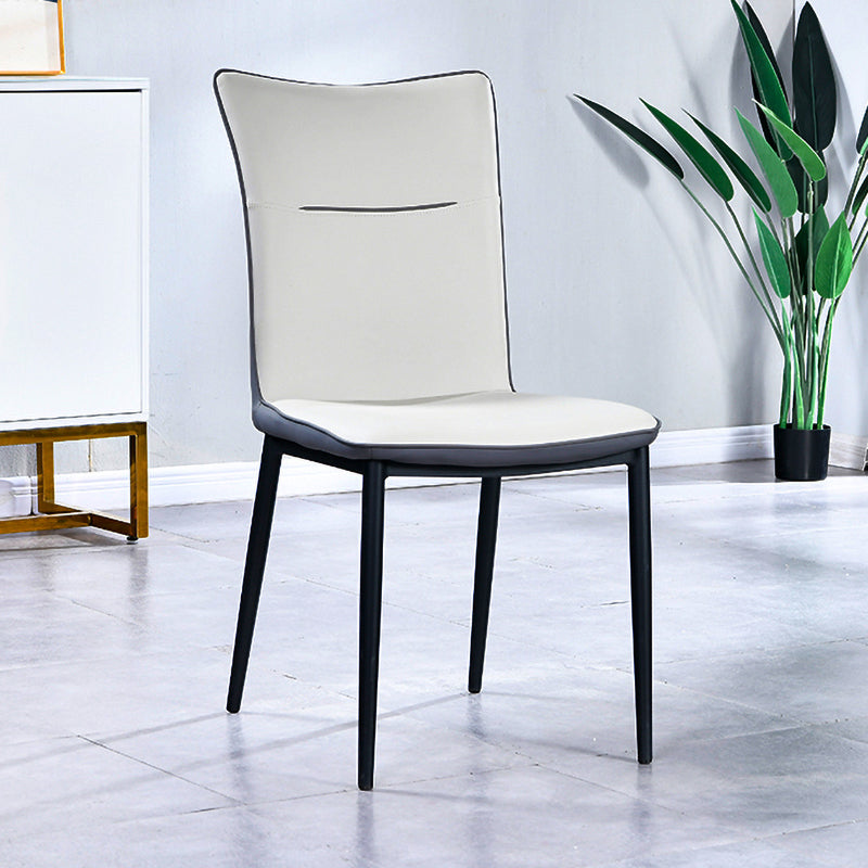 Chaise d'appoint scandinave pour la maison, chaise d'intérieur à dossier solide en métal, pour salle à manger