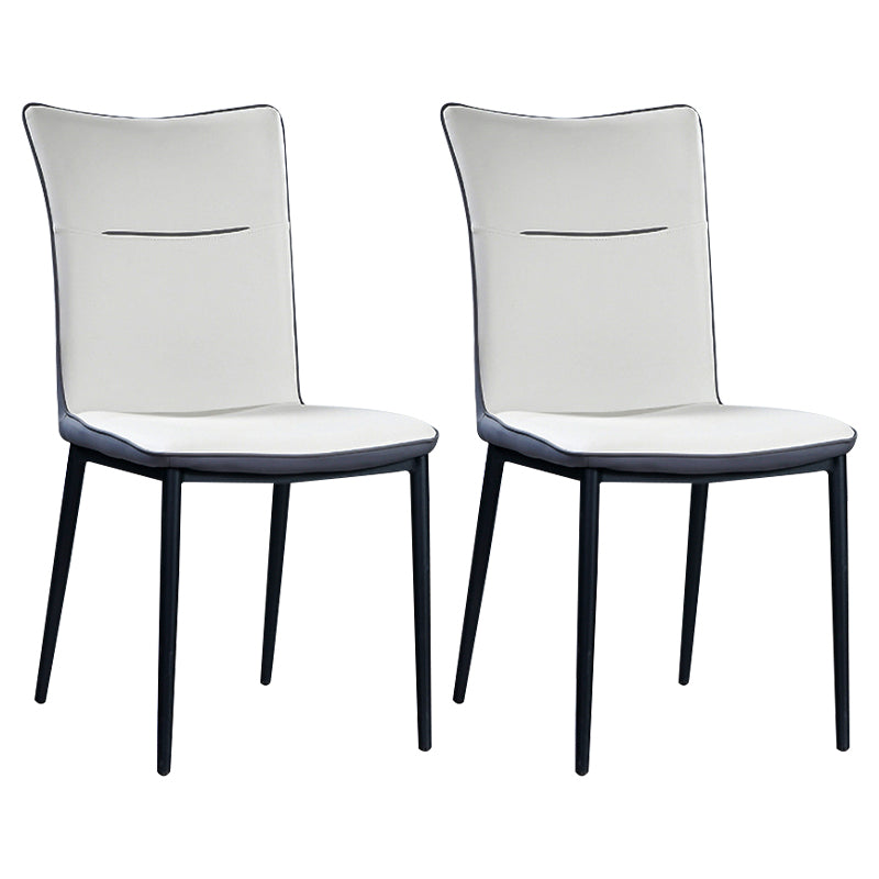 Chaise d'appoint scandinave pour la maison, chaise d'intérieur à dossier solide en métal, pour salle à manger