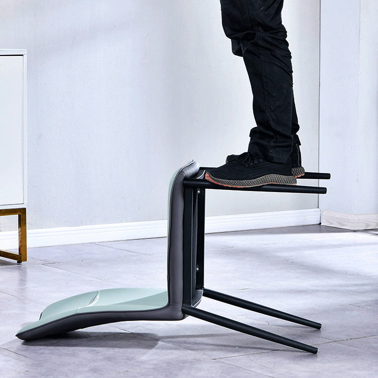 Chaise d'appoint scandinave pour la maison, chaise d'intérieur à dossier solide en métal, pour salle à manger