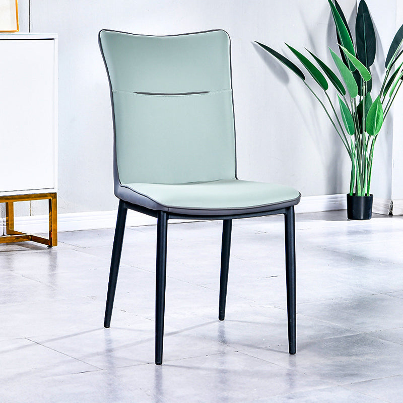 Chaise d'appoint scandinave pour la maison, chaise d'intérieur à dossier solide en métal, pour salle à manger