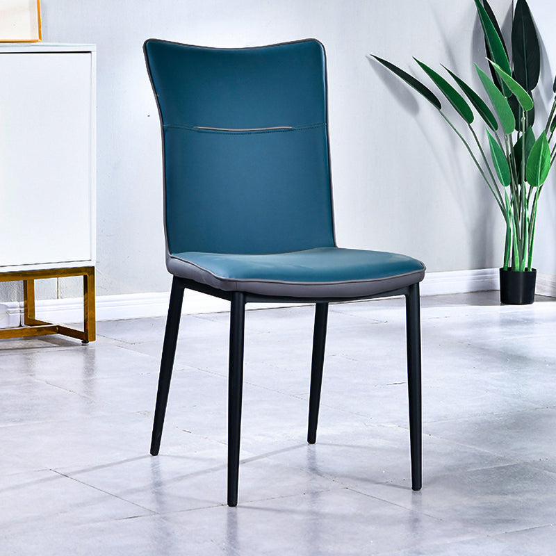 Chaise d'appoint scandinave pour la maison, chaise d'intérieur à dossier solide en métal, pour salle à manger