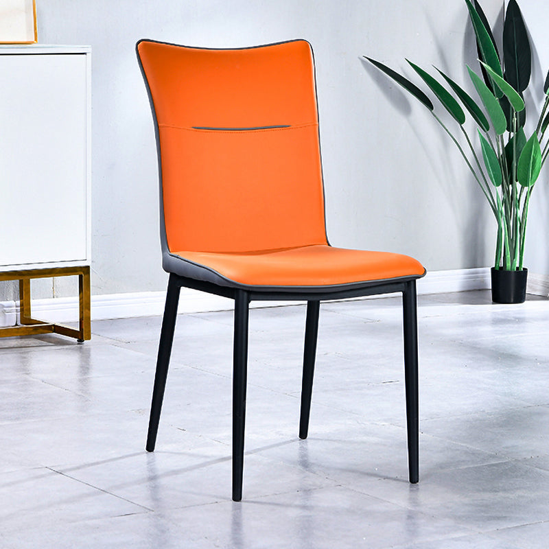 Chaise d'appoint scandinave pour la maison, chaise d'intérieur à dossier solide en métal, pour salle à manger