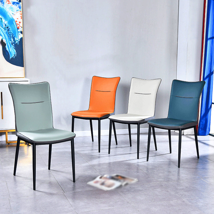 Chaise d'appoint scandinave pour la maison, chaise d'intérieur à dossier solide en métal, pour salle à manger
