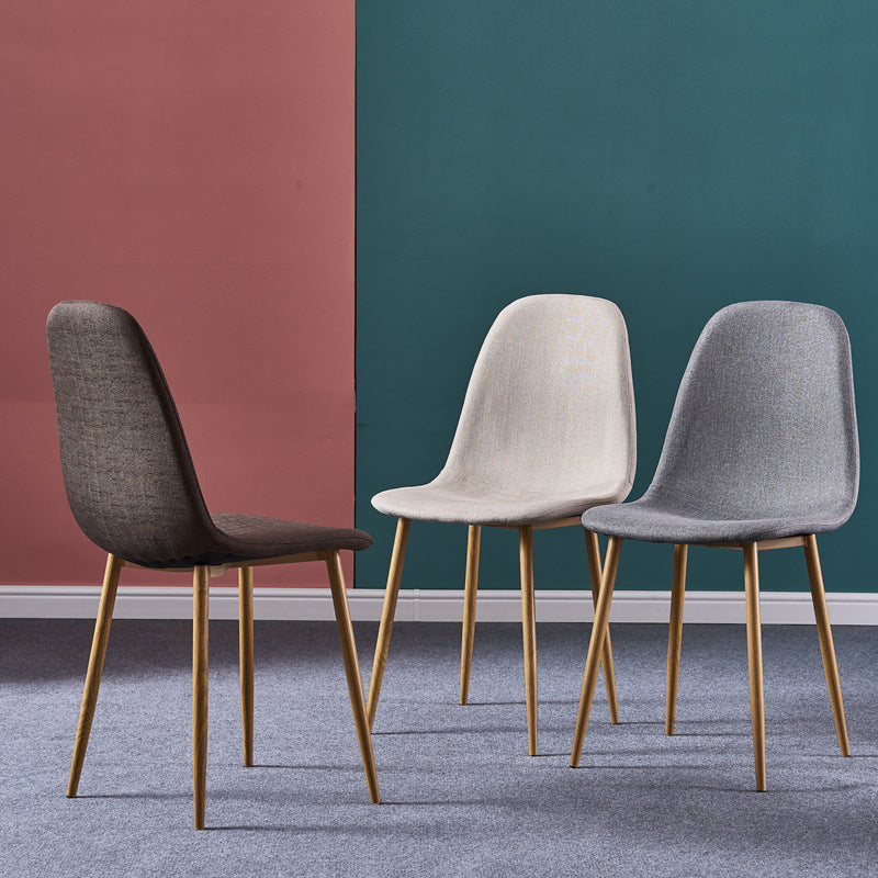 Sedia laterale in metallo in stile glam sedia da pranzo per finitura opaca per sala da pranzo