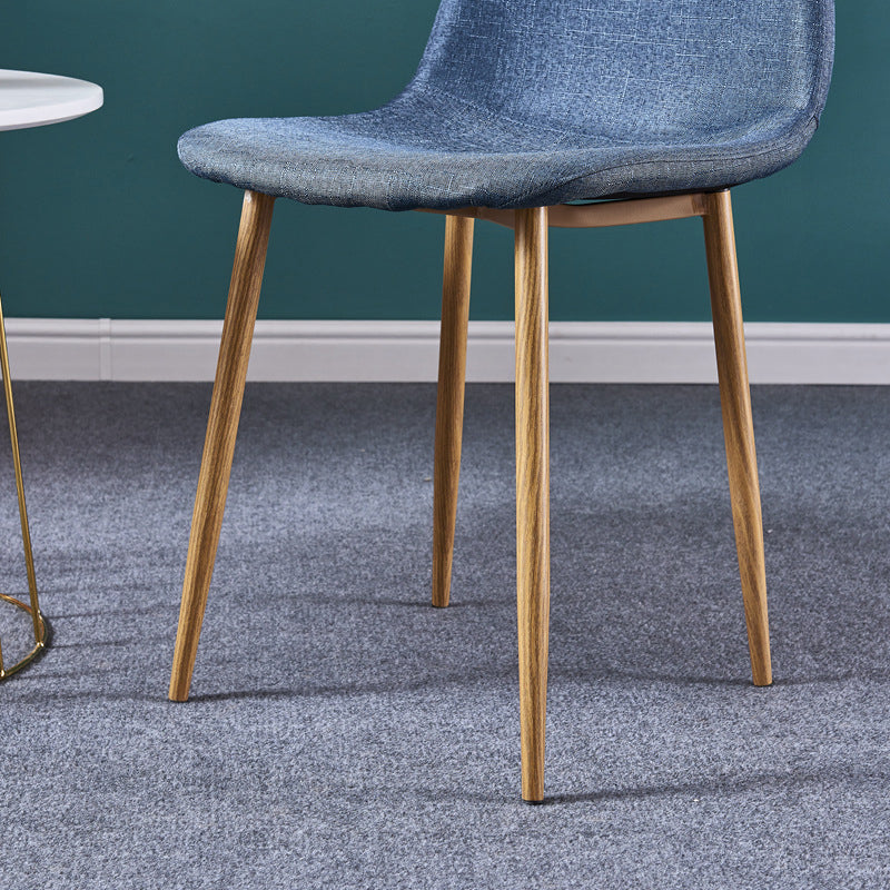 Sedia laterale in metallo in stile glam sedia da pranzo per finitura opaca per sala da pranzo