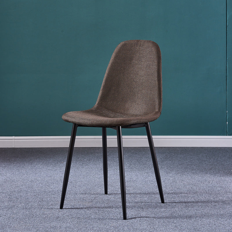 Sedia laterale in metallo in stile glam sedia da pranzo per finitura opaca per sala da pranzo