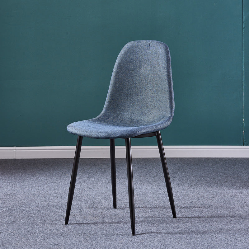 Sedia laterale in metallo in stile glam sedia da pranzo per finitura opaca per sala da pranzo