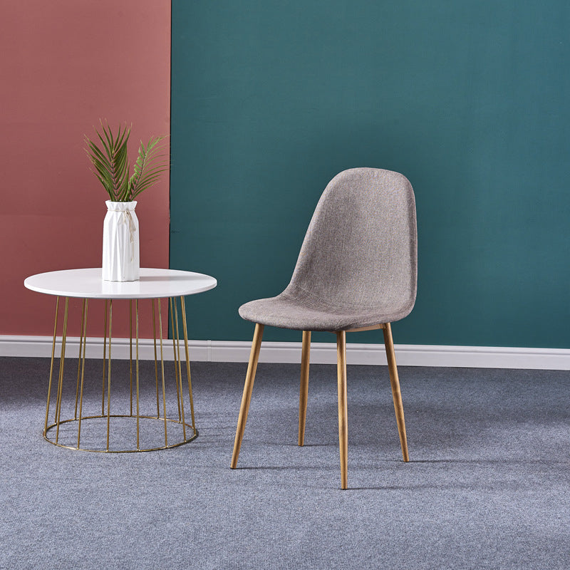 Sedia laterale in metallo in stile glam sedia da pranzo per finitura opaca per sala da pranzo