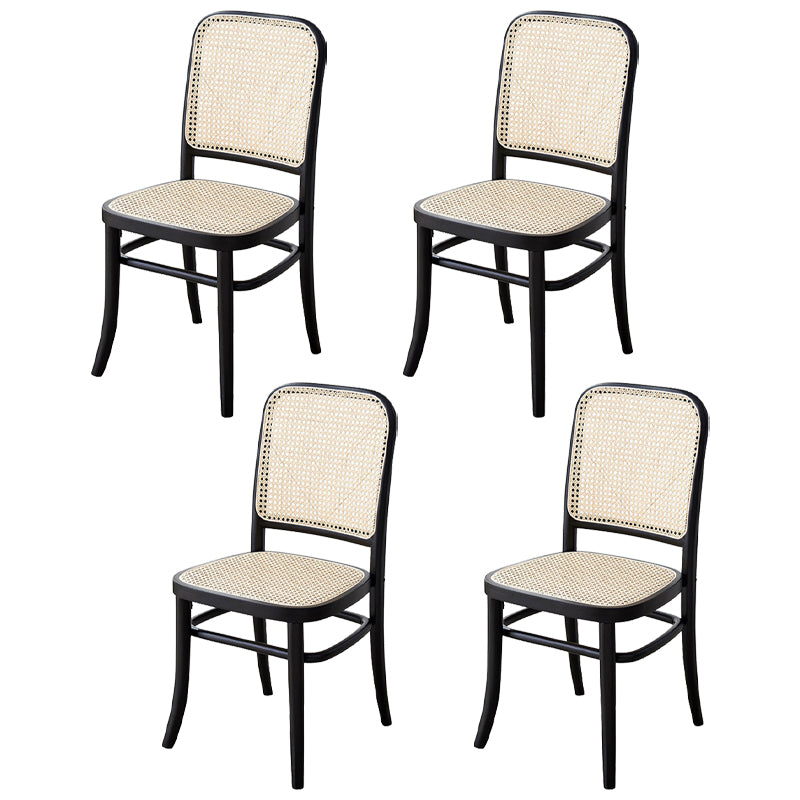 Modern Solid Wood Kitchen Dining Side Chair Opening Back Dining Side Chair