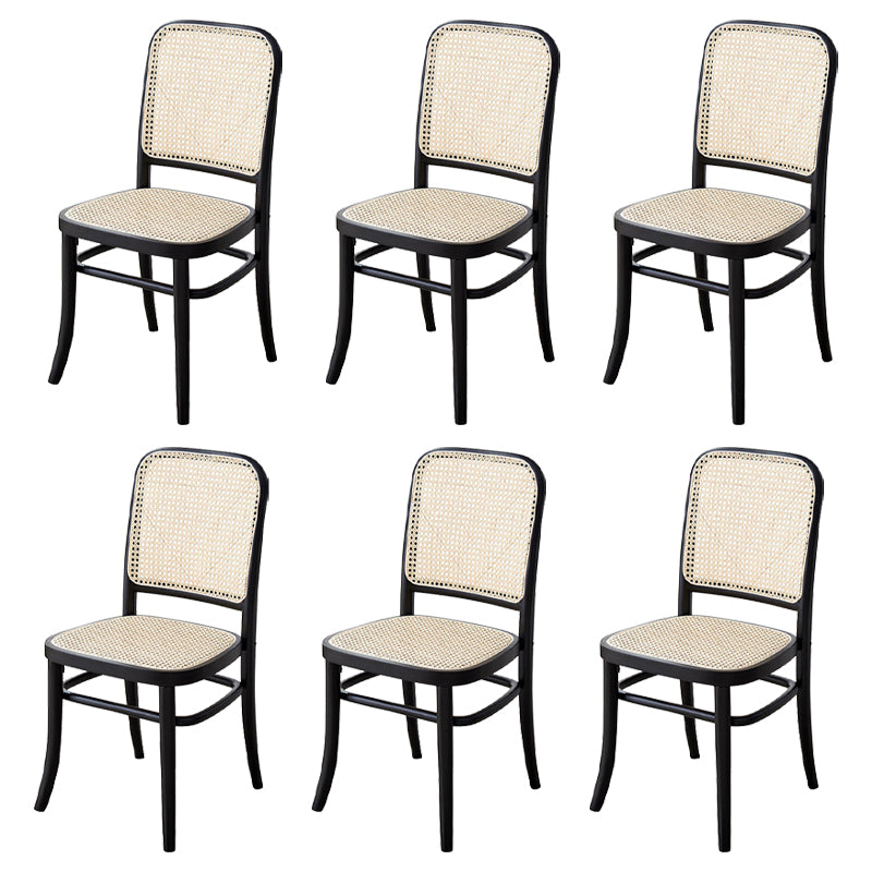 Modern Solid Wood Kitchen Dining Side Chair Opening Back Dining Side Chair