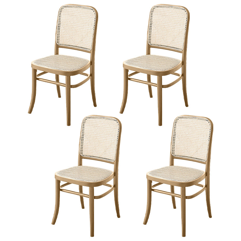 Modern Solid Wood Kitchen Dining Side Chair Opening Back Dining Side Chair