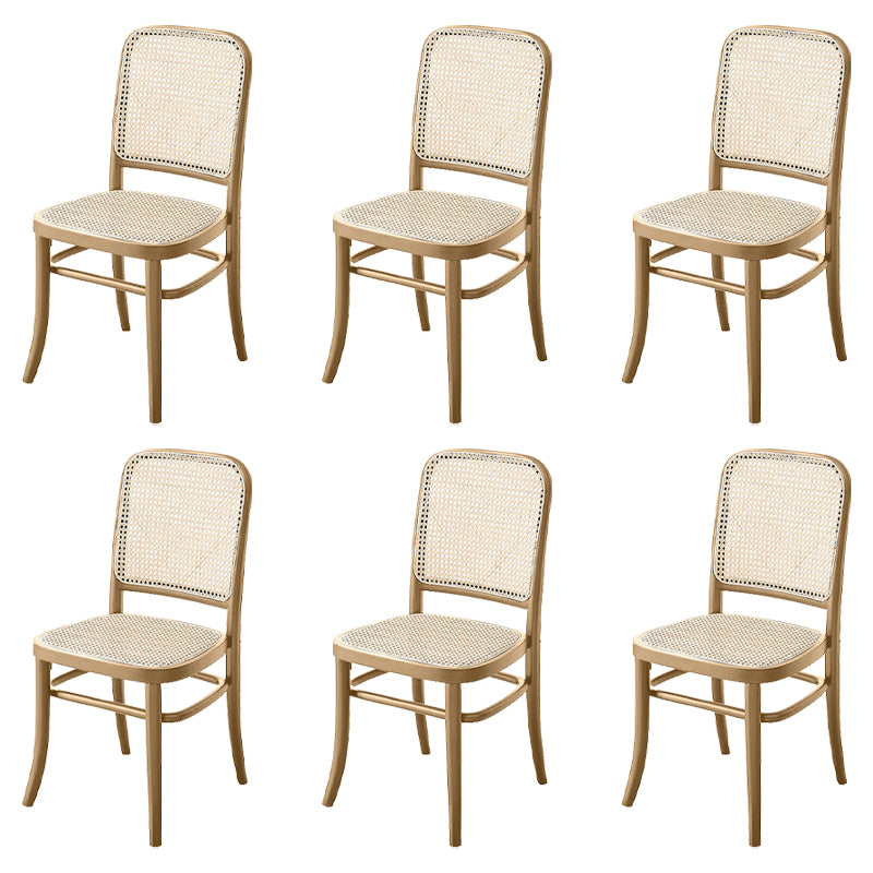 Modern Solid Wood Kitchen Dining Side Chair Opening Back Dining Side Chair