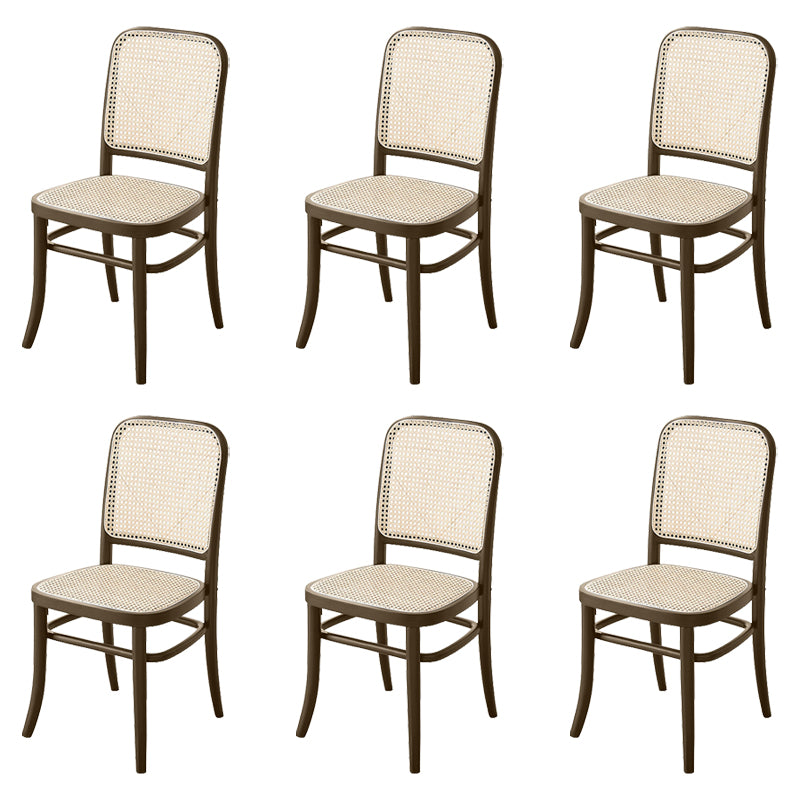 Modern Solid Wood Kitchen Dining Side Chair Opening Back Dining Side Chair