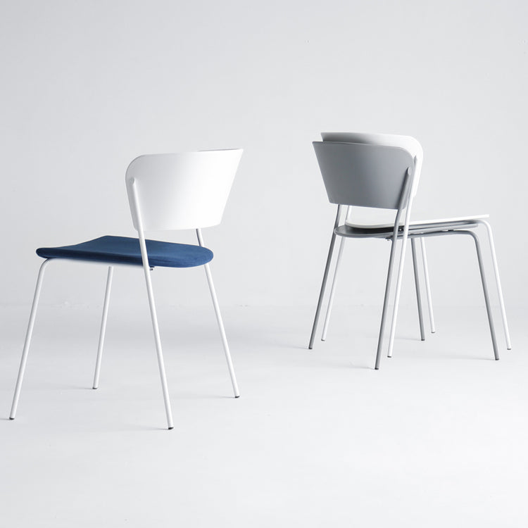 Contemporary Dining Chair Open Back Side Chair with Metal Legs for Home Use