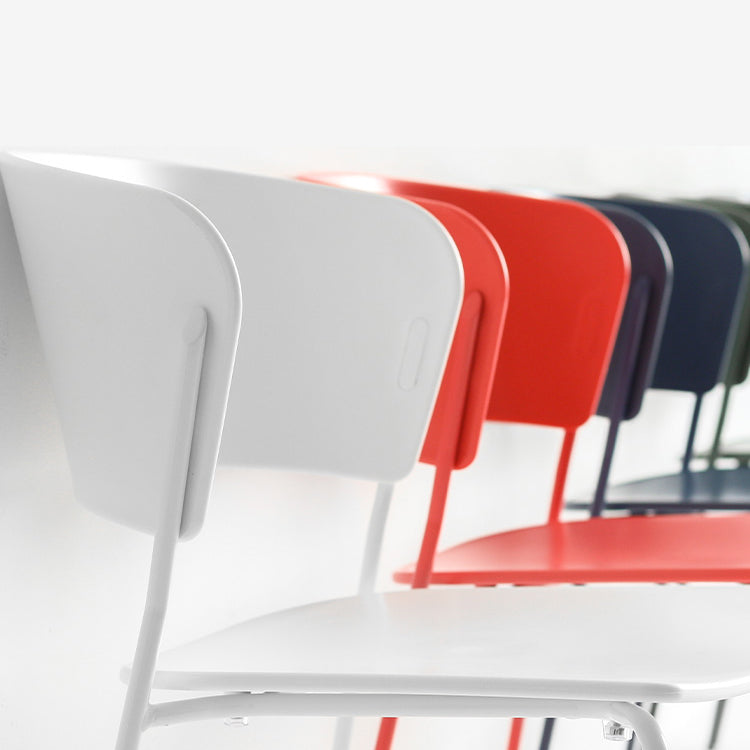 Contemporary Dining Chair Open Back Side Chair with Metal Legs for Home Use
