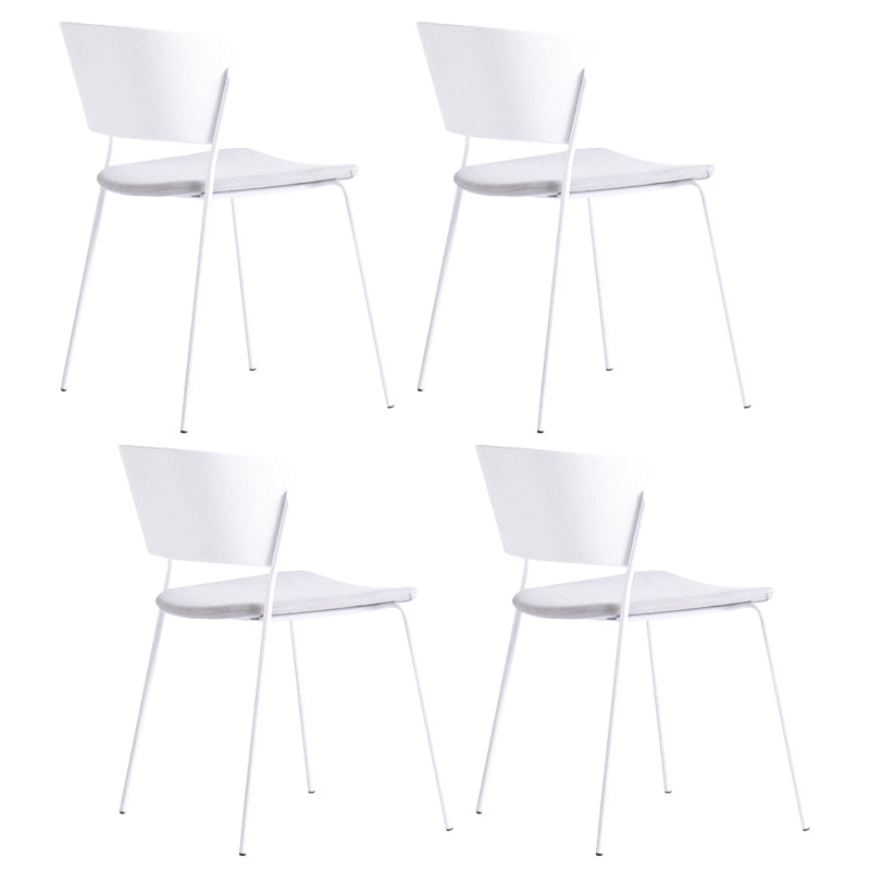 Contemporary Dining Chair Open Back Side Chair with Metal Legs for Home Use