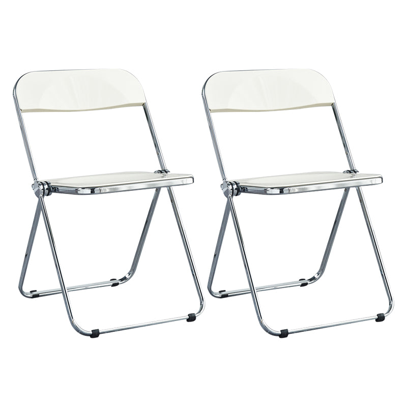 Metal sin brazos del estilo nórdico que cena la silla lateral plegable apilable de las sillas para el uso en el hogar