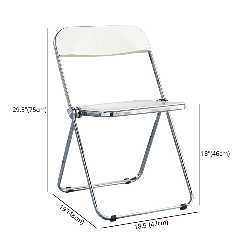 Metal sin brazos del estilo nórdico que cena la silla lateral plegable apilable de las sillas para el uso en el hogar