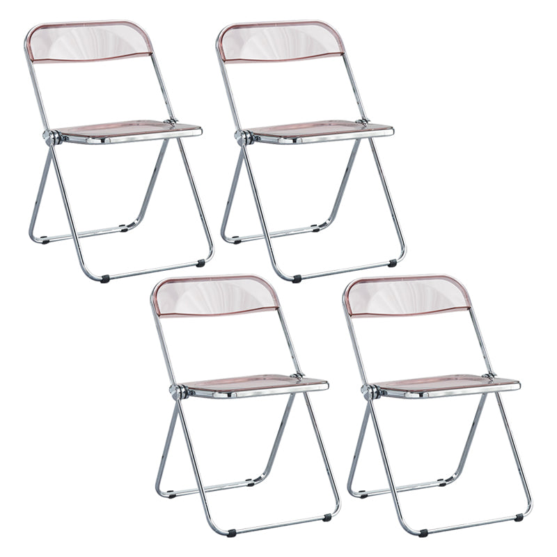 Metal sin brazos del estilo nórdico que cena la silla lateral plegable apilable de las sillas para el uso en el hogar