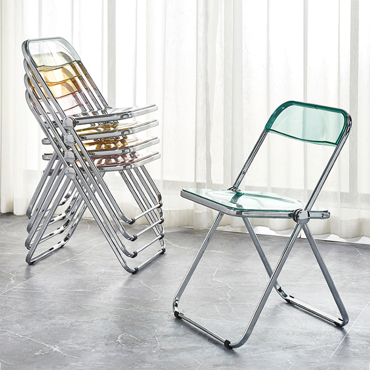 Metal sin brazos del estilo nórdico que cena la silla lateral plegable apilable de las sillas para el uso en el hogar