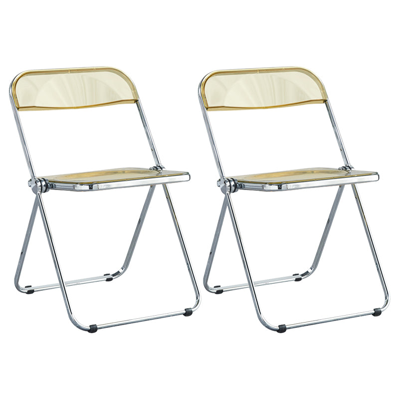 Metal sin brazos del estilo nórdico que cena la silla lateral plegable apilable de las sillas para el uso en el hogar