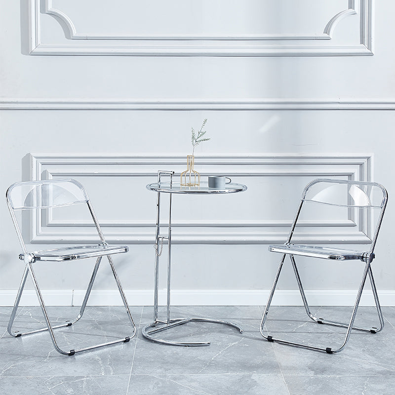 Metal sin brazos del estilo nórdico que cena la silla lateral plegable apilable de las sillas para el uso en el hogar