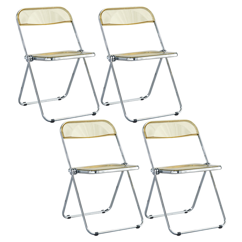 Metal sin brazos del estilo nórdico que cena la silla lateral plegable apilable de las sillas para el uso en el hogar