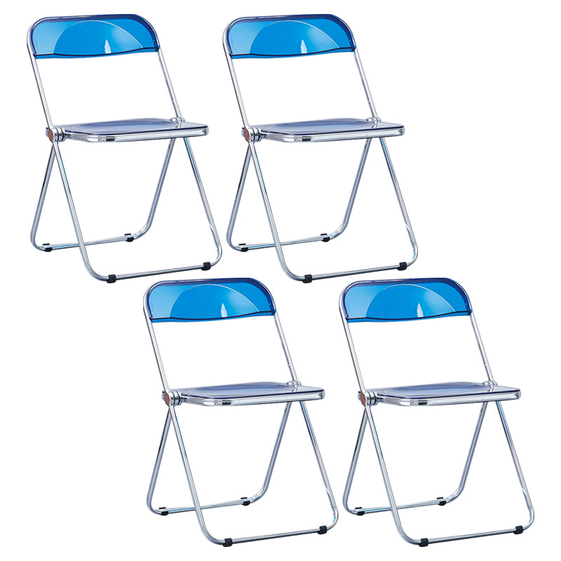 Metal sin brazos del estilo nórdico que cena la silla lateral plegable apilable de las sillas para el uso en el hogar