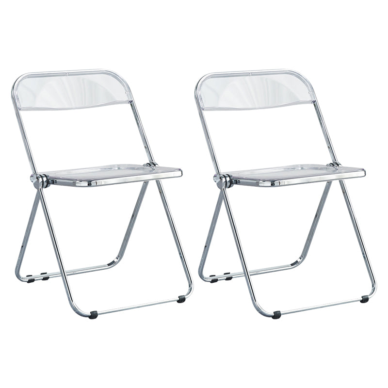 Metal sin brazos del estilo nórdico que cena la silla lateral plegable apilable de las sillas para el uso en el hogar