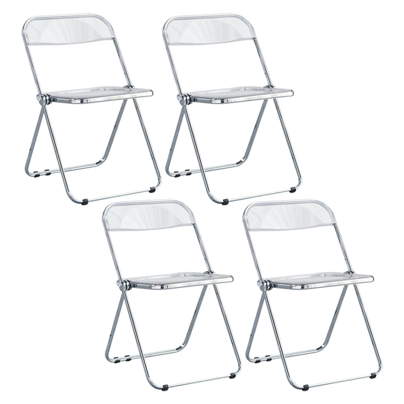 Metal sin brazos del estilo nórdico que cena la silla lateral plegable apilable de las sillas para el uso en el hogar