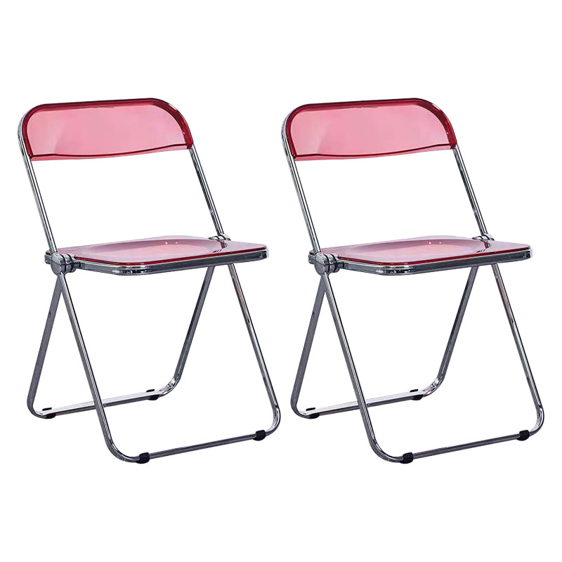 Metal sin brazos del estilo nórdico que cena la silla lateral plegable apilable de las sillas para el uso en el hogar