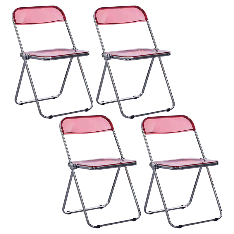 Metal sin brazos del estilo nórdico que cena la silla lateral plegable apilable de las sillas para el uso en el hogar