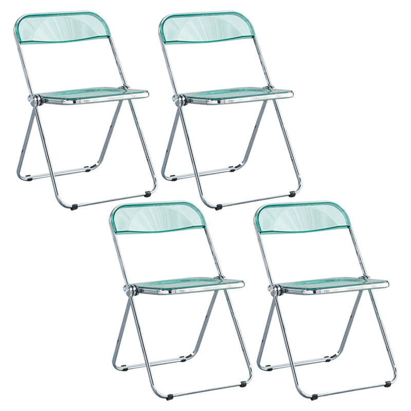 Metal sin brazos del estilo nórdico que cena la silla lateral plegable apilable de las sillas para el uso en el hogar