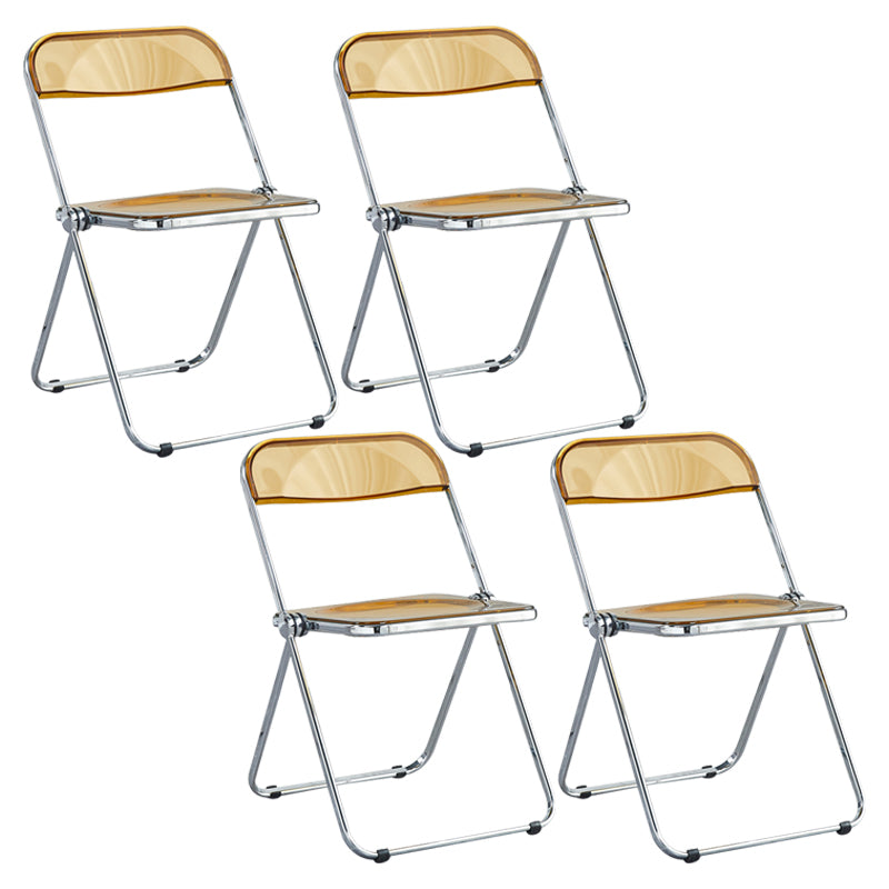 Metal sin brazos del estilo nórdico que cena la silla lateral plegable apilable de las sillas para el uso en el hogar