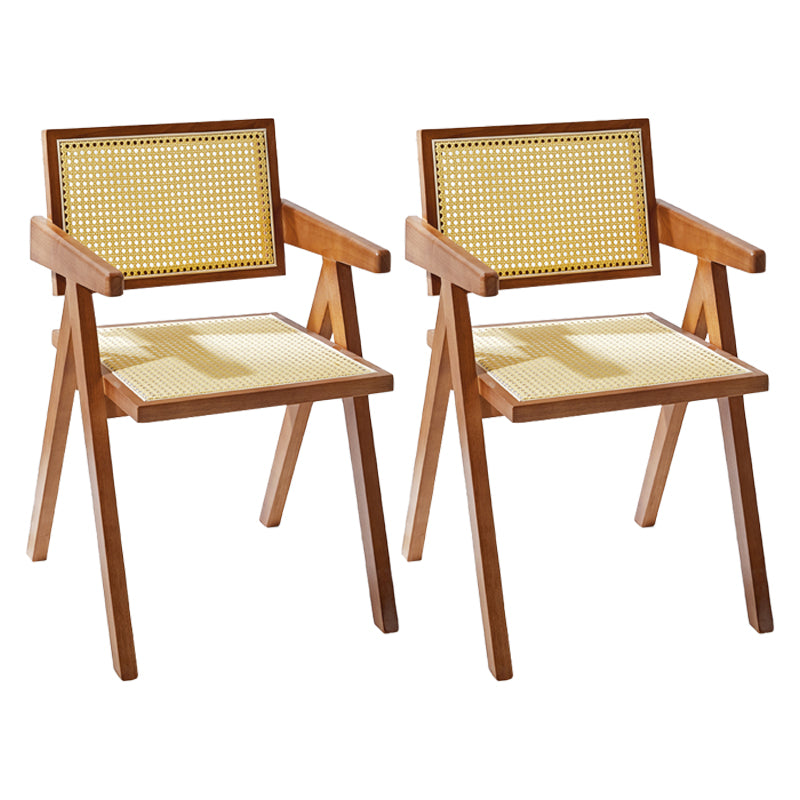 Wooden Dining Side Chairs Modern Indoor-Outdoor Open Back Dining Chair, 20'' Wide