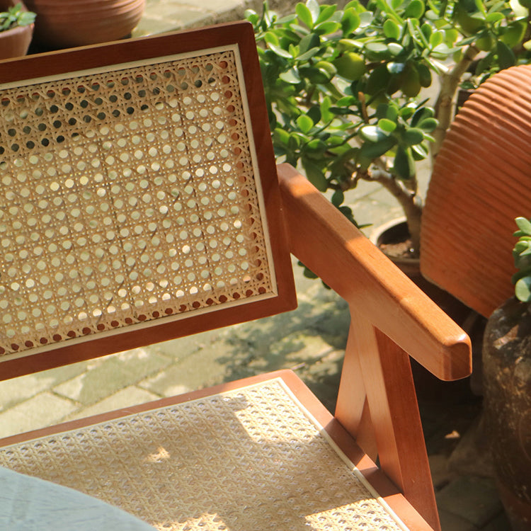 Wooden Dining Side Chairs Modern Indoor-Outdoor Open Back Dining Chair, 20'' Wide