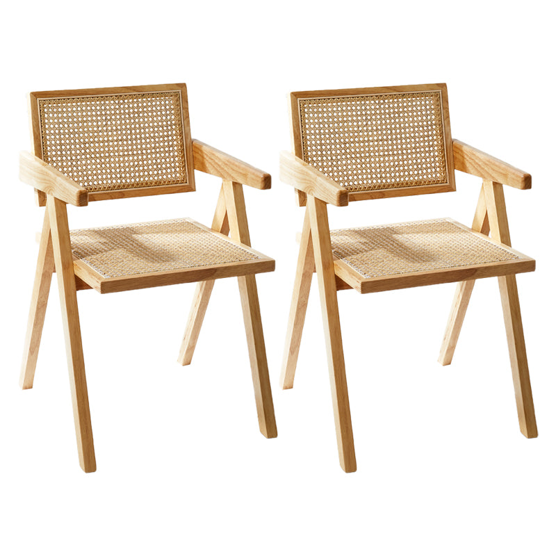 Wooden Dining Side Chairs Modern Indoor-Outdoor Open Back Dining Chair, 20'' Wide