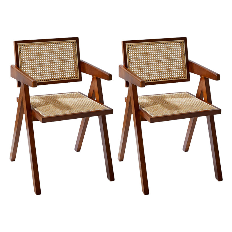 Wooden Dining Side Chairs Modern Indoor-Outdoor Open Back Dining Chair, 20'' Wide
