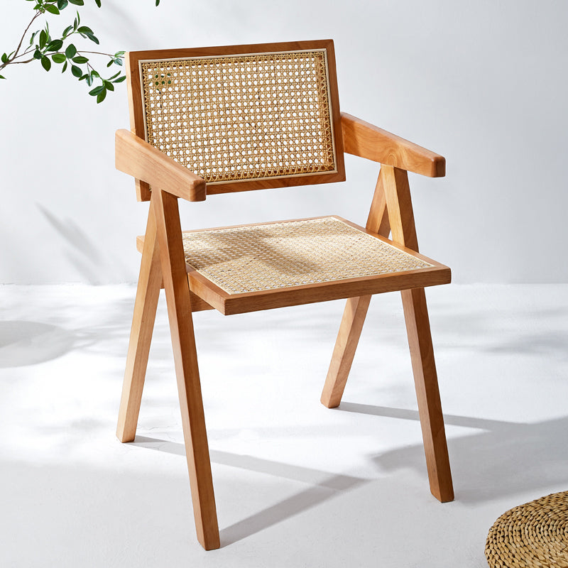 Wooden Dining Side Chairs Modern Indoor-Outdoor Open Back Dining Chair, 20'' Wide