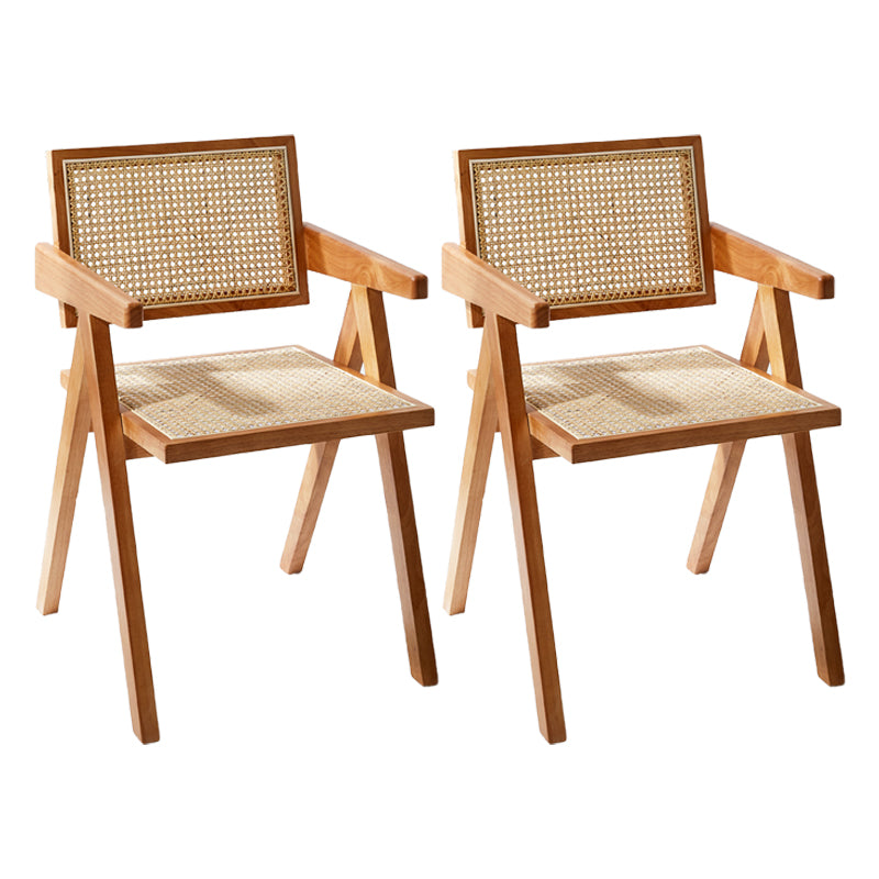 Wooden Dining Side Chairs Modern Indoor-Outdoor Open Back Dining Chair, 20'' Wide