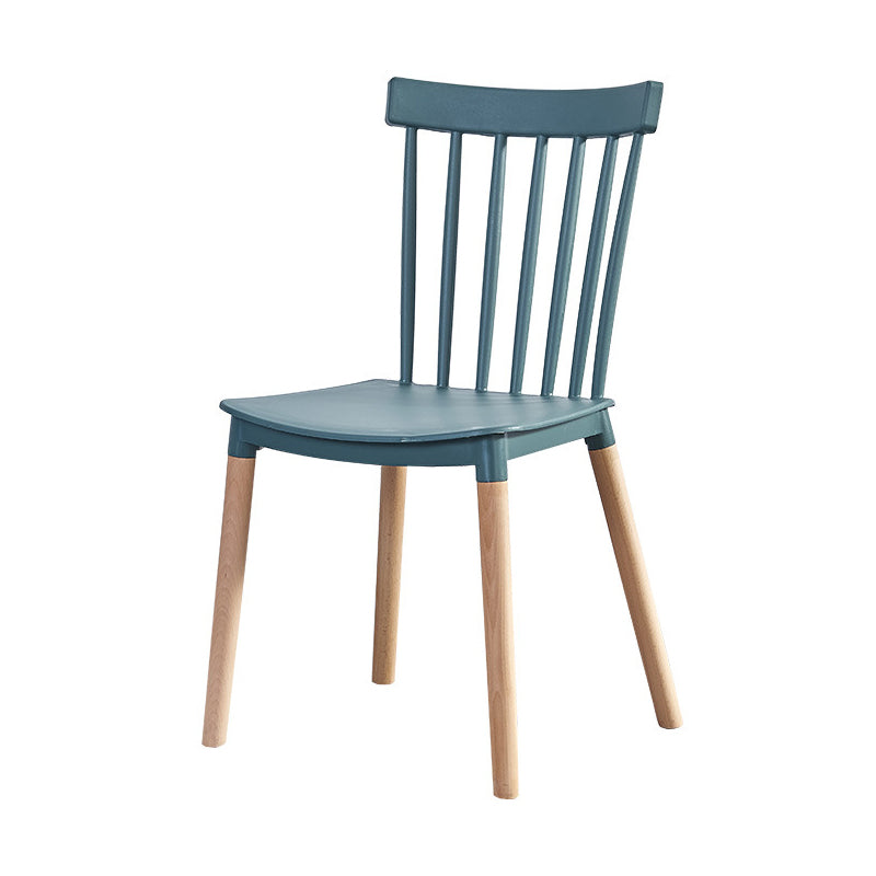 Glam Style Wooden Side Chair Matte Finish Windsor Back Dining Chair for Coffee Shop