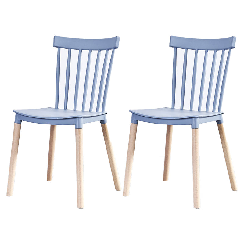 Glam Style Wooden Side Chair Matte Finish Windsor Back Dining Chair for Coffee Shop