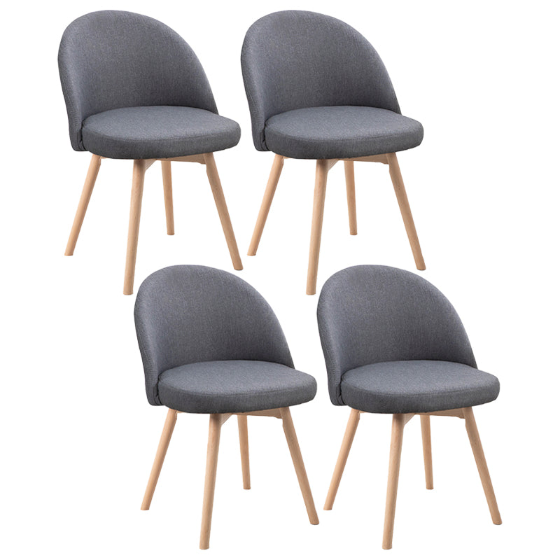 Scandinavian Home Side Chair Parsons Back Wood Upholstered Dining Room Chair