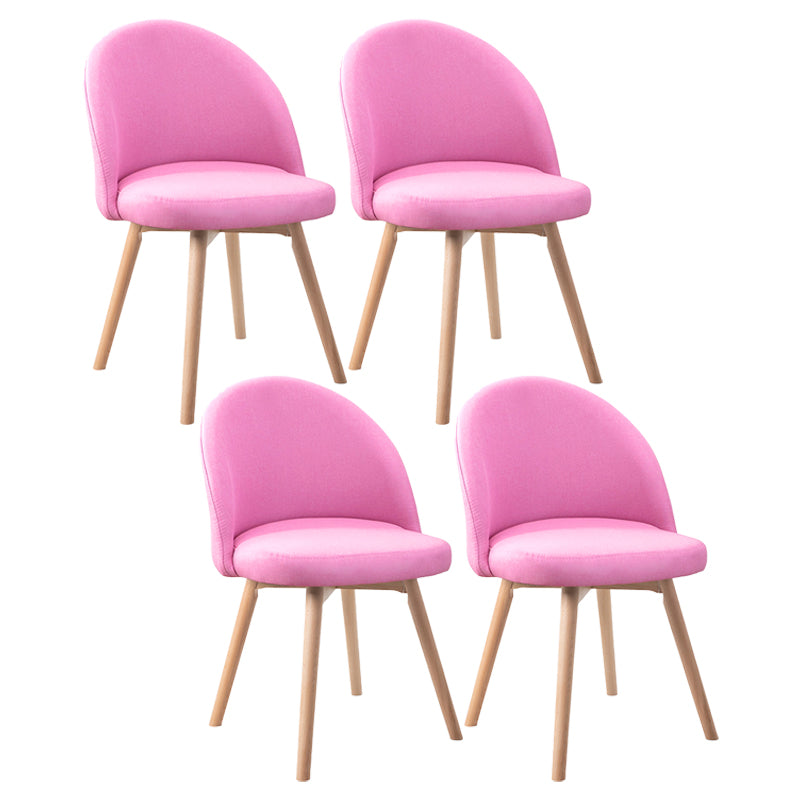 Scandinavian Home Side Chair Parsons Back Wood Upholstered Dining Room Chair