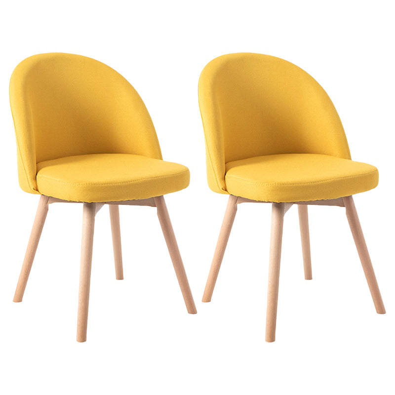Scandinavian Home Side Chair Parsons Back Wood Upholstered Dining Room Chair